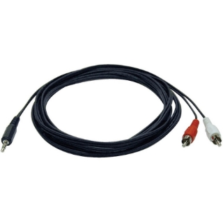 Picture of Tripp Lite 12ft Mini Stereo to 2 RCA Audio Y Splitter Adapter Cable 3.5mm M/M 12'