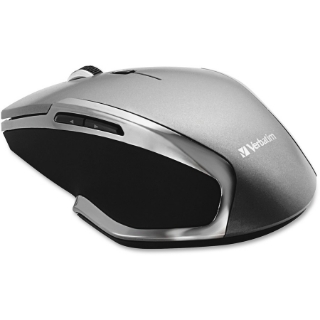 Picture of Verbatim Wireless Notebook 6-Button Deluxe Blue LED Mouse - Graphite