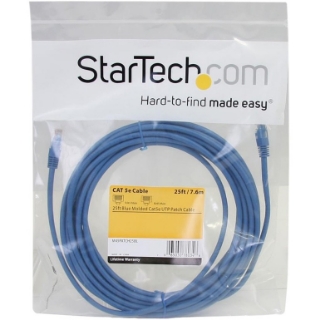 Picture of StarTech.com 25 ft Blue Molded Cat5e UTP Patch Cable