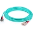 Picture of AddOn 1m SC (Male) to ST (Male) Aqua OM3 Duplex Fiber OFNR (Riser-Rated) Patch Cable