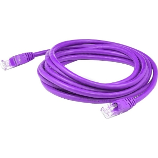 Picture of AddOn 20ft RJ-45 (Male) to RJ-45 (Male) Purple Microboot, Snagless Cat6 Crossover UTP PVC Copper Patch Cable