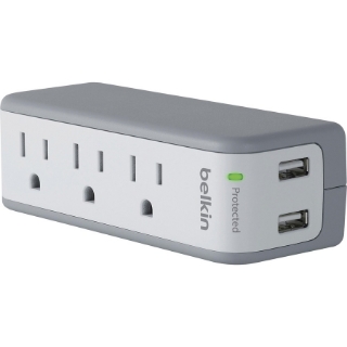 Picture of Belkin 3-Outlet Mini Surge Protector with USB Ports (2.1 AMP)