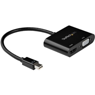 Picture of StarTech.com Mini DisplayPort to HDMI VGA Adapter - mDP 1.2 HBR2 to HDMI 2.0 4K 60Hz or VGA Video Monitor Converter - TB2 Compatible