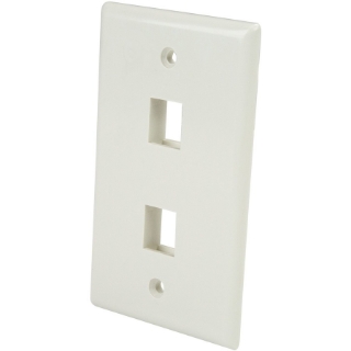 Picture of StarTech.com Dual Outlet RJ45 Universal Wall Plate White
