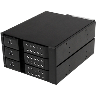 Picture of StarTech.com 3 Bay Aluminum Trayless Hot Swap Mobile Rack Backplane for 3.5in SAS II/SATA III - 6 Gbps HDD