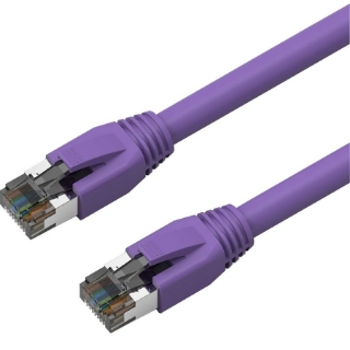 Picture of Axiom 15FT CAT8 2000mhz S/FTP Shielded Patch Cable Snagless Boot (Purple)