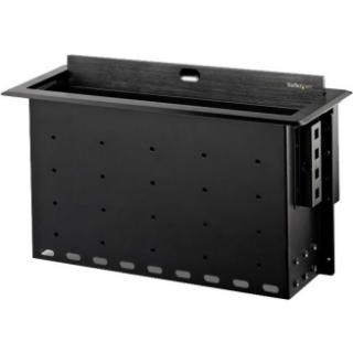 Picture of StarTech.com Dual-Module Conference Table Connectivity Box - Customizable - Add two connectivity modules of your choice (sold separately) - Add charging power, AV and laptop connections directly to your boardroom table - Features a lid that closes flush with the table's surface and a built-in cable organizer