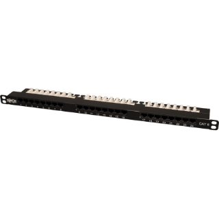 Picture of Tripp Lite 24-Port Cat6 Cat5 Patch Panel Rackmount 568A/B 110 Punch down RJ45 0.5URM