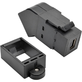 Picture of Tripp Lite Mini DisplayPort to DisplayPort Keystone Panel Mount Coupler Angled FF