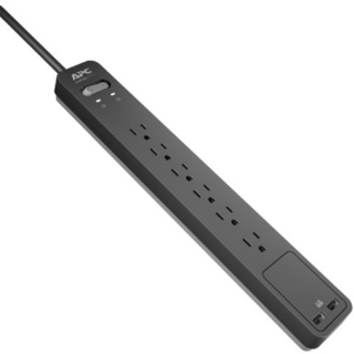 Picture of APC by Schneider Electric Essential SurgeArrest PE6U2, 6 Outlets, 2 USB charging ports,120V
