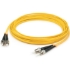 Picture of AddOn 15m ST (Male) to ST (Male) Yellow OS2 Duplex Fiber OFNR (Riser-Rated) Patch Cable