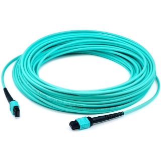 Picture of AddOn 25m MPO (Female) to MPO (Female) Aqua OM4 Duplex Fiber LSZH-rated Patch Cable