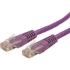 Picture of StarTech.com 20ft CAT6 Ethernet Cable - Purple Molded Gigabit - 100W PoE UTP 650MHz - Category 6 Patch Cord UL Certified Wiring/TIA