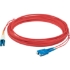 Picture of AddOn 1m LC (Male) to SC (Male) Red OM1 Duplex Plenum-Rated Fiber Patch Cable