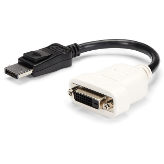 Picture of StarTech.com DisplayPort to DVI Adapter, DisplayPort to DVI-D Adapter/Video Converter 1080p, DP 1.2 to DVI Monitor, Latching DP Connector