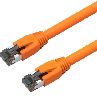 Picture of Axiom 3FT CAT8 2000mhz S/FTP Shielded Patch Cable Snagless Boot (Orange)