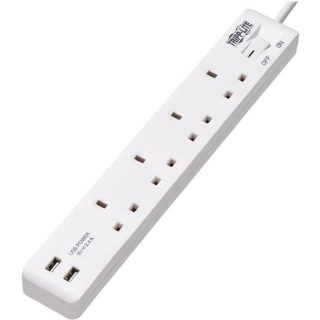 Picture of Tripp Lite Protect It! PS4B18USBW 4-Outlets Power Strip
