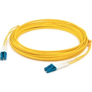 Picture of AddOn 10m LC (Male) to LC (Male) Yellow OM4 Duplex Plenum-Rated Fiber Patch Cable