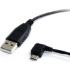 Picture of StarTech.com 1 ft Micro USB Cable - A to Left Angle Micro B