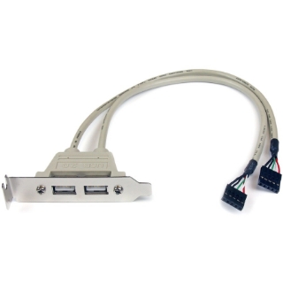 Picture of StarTech.com 2 Port USB A Female Low Profile Slot Plate Adapter