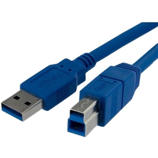 Picture of StarTech.com SuperSpeed USB 3.0 Cable A to B - USB 3.0 A (M) to USB 3.0 B (M) - 480 MBytes/s or 4.8 Gbps - 3 ft