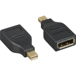 Picture of Axiom Mini DisplayPort Male to DisplayPort Female Adapter - MDPMDPF-AX