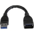 Picture of StarTech.com 6in Black USB 3.0 Extension Adapter Cable A to A - M/F