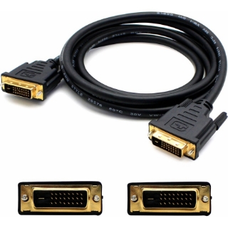 Picture of 6ft DVI-D Dual Link (24+1 pin) Male to DVI-D Dual Link (24+1 pin) Male Black Cable For Resolution Up to 2560x1600 (WQXGA)