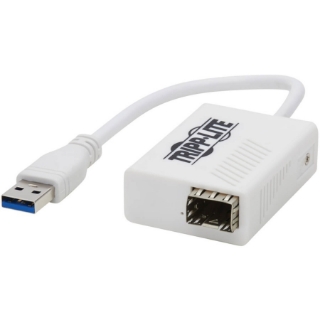 Picture of Tripp Lite USB-A 3.1 to Fiber Gbe Ethernet Adapter Open SFP Port SMF/MMF LC