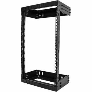 Picture of StarTech.com 18U 19" Wall Mount Network Rack - Adjustable Depth 12-20" Open Frame for Server Room /AV/Data/Computer Equipment w/Cage Nuts