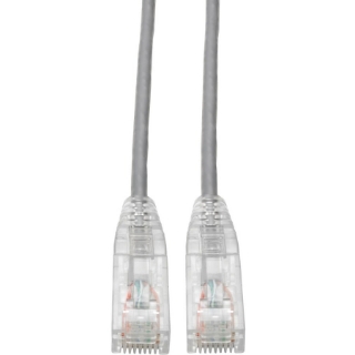 Picture of Tripp Lite Cat6 UTP Patch Cable (RJ45) - M/M, Gigabit, Snagless, Molded, Slim, Gray, 1 ft.