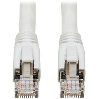 Picture of Tripp Lite Cat8 Patch Cable 25G/40G Certified Snagless M/M PoE White 10ft