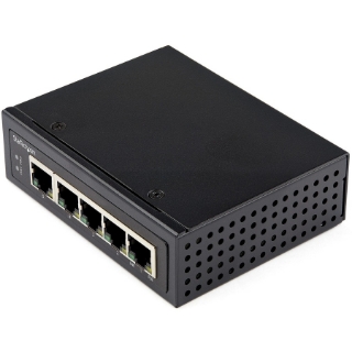 Picture of StarTech.com Industrial 5 Port Gigabit PoE Switch 30W - Power Over Ethernet Switch - GbE POE+ Network Switch - Unmanaged - IP-30