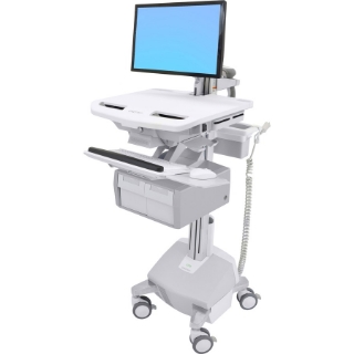 Picture of Ergotron StyleView Electric Lift Cart with LCD Arm, LiFe Powered, 2 Tall Drawers (2x1)