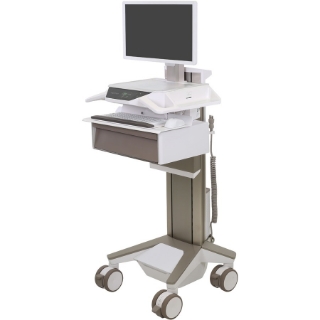 Picture of Ergotron CareFit Pro Electric-Lift Cart, LiFe Powered, 1 Tall Drawer (1x1), US/CA/MX