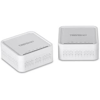 Picture of TRENDnet AC1200 WiFi EasyMesh Kit, Includes 2 x AC1200 WiFi Mesh Nodes, App-Based Setup Utility, Seamless WiFi Roaming, Beamforming, Supports 2.4GHz and 5GHz Devices, TEW-832MDR2K, White