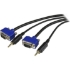 Picture of StarTech.com 6 ft Coax High Resolution Monitor VGA Cable w/ Audio - HD15 M/M