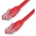 Picture of StarTech.com 100ft CAT6 Ethernet Cable - Red Molded Gigabit - 100W PoE UTP 650MHz - Category 6 Patch Cord UL Certified Wiring/TIA