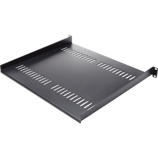 Picture of StarTech.com 1U Vented Server Rack Cabinet Shelf - Fixed 16" Deep Cantilever Rackmount Tray for 19" Data/AV/Network Enclosure w/Cage Nuts