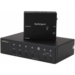 Picture of StarTech.com Multi-Input HDBaseT Extender with Built-in Switch - DisplayPort VGA and HDMI Over CAT5e or CAT6 - Up to 4K - up to 230 ft