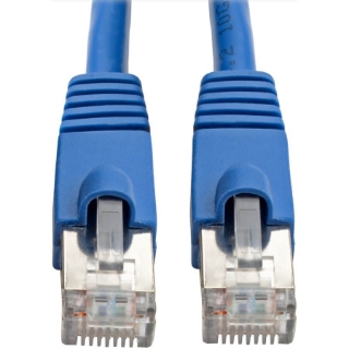 Picture of Tripp Lite Cat6a Snagless Shielded STP Network Patch Cable 10G Certified, PoE, Blue RJ45 M/M 35ft 35'