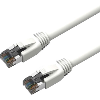 Picture of Axiom 6-inch CAT8 2000mhz S/FTP Shielded Patch Cable Snagless Boot (White)