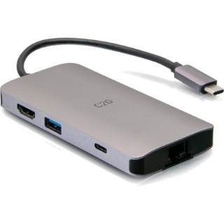 Picture of C2G USB C Dock with HDMI, USB, Ethernet, SD, USB C & Power up to 100W