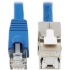 Picture of Tripp Lite Cat6a Keystone Jack Cable Assembly, RJ45 M/F, 18 in., Blue