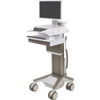 Picture of Ergotron CareFit Pro Electric Lift Cart, LiFe Powered, 2 Drawers (2x1), US/CA/MX