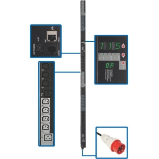 Picture of Tripp Lite PDU 3-Phase 200/220/230/240V 11.5kW C13 C19 IEC309 20A Red 0URM