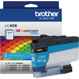 Picture of Brother INKvestment LC406C Original Ink Cartridge - Single Pack - Cyan