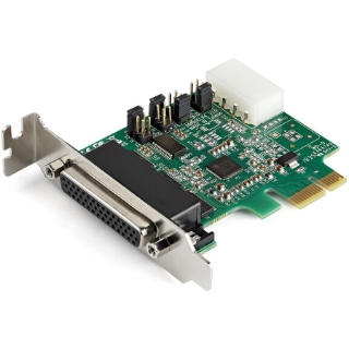 Picture of StarTech.com 4-port PCI Express RS232 Serial Adapter Card - PCIe Serial DB9 Controller Card 16950 UART - Low Profile - Windows/Linux