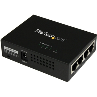 Picture of StarTech.com 4 Port Gigabit Midspan - PoE+ Injector - 802.3at and 802.3af