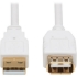 Picture of Tripp Lite Safe-IT USB-A Antibacterial Extension Cable (M/F), USB 2.0, White, 6 ft.